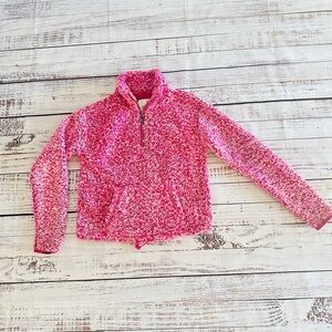 Girls pink cozy quarter zip Sherpa! Size 14